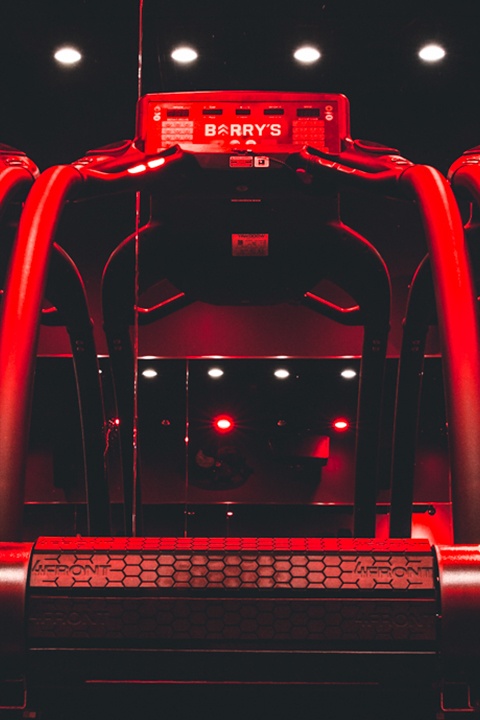 Treadmill in Barry's Bootcamp Red Room