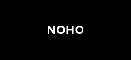 NOHO written in white on black background