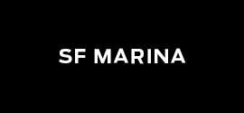 SF Marina written in white on black background