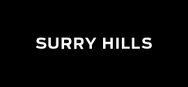 Surry Hills written in white on black background