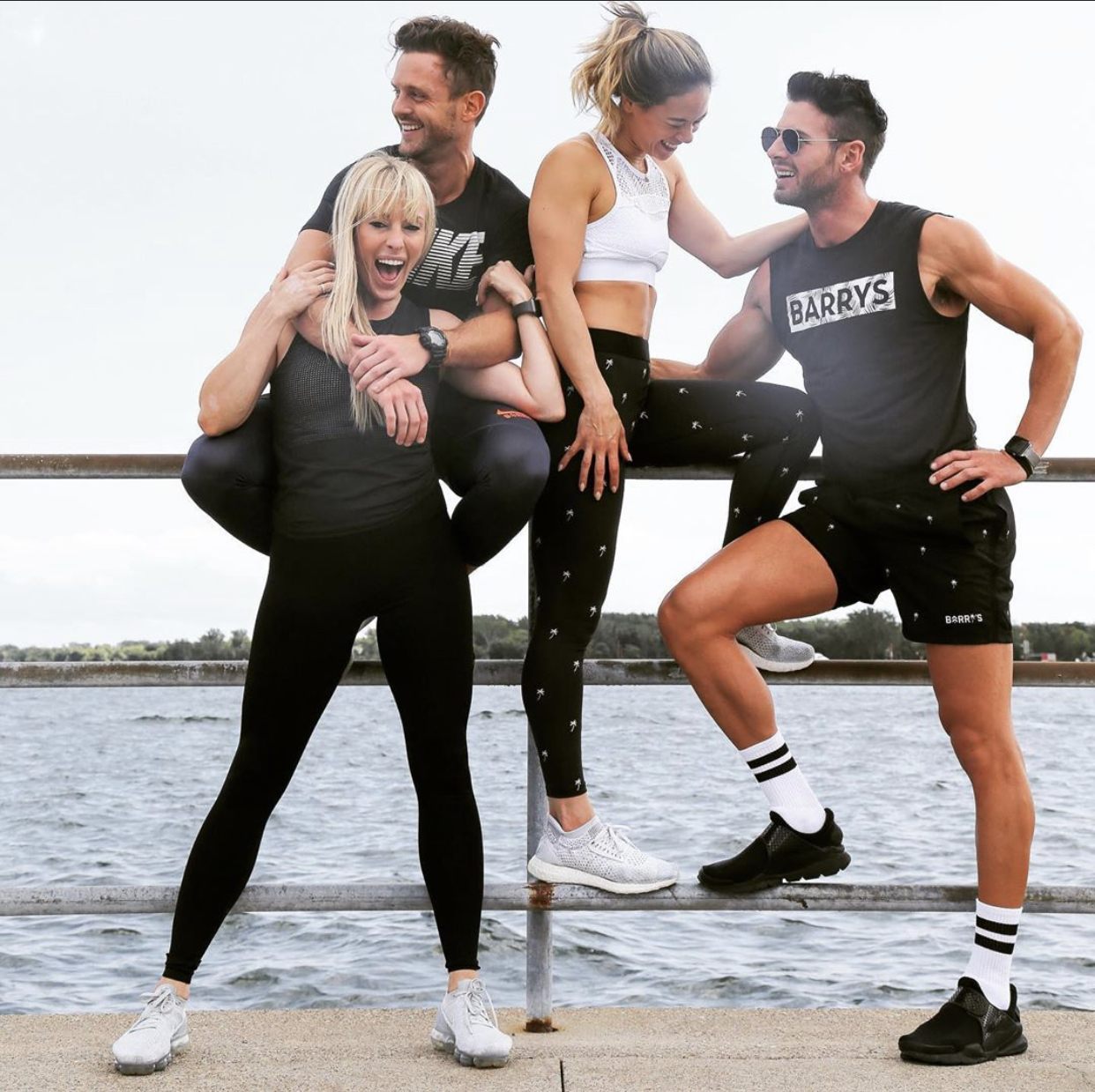 Group of people wearing Barry's workout clothing