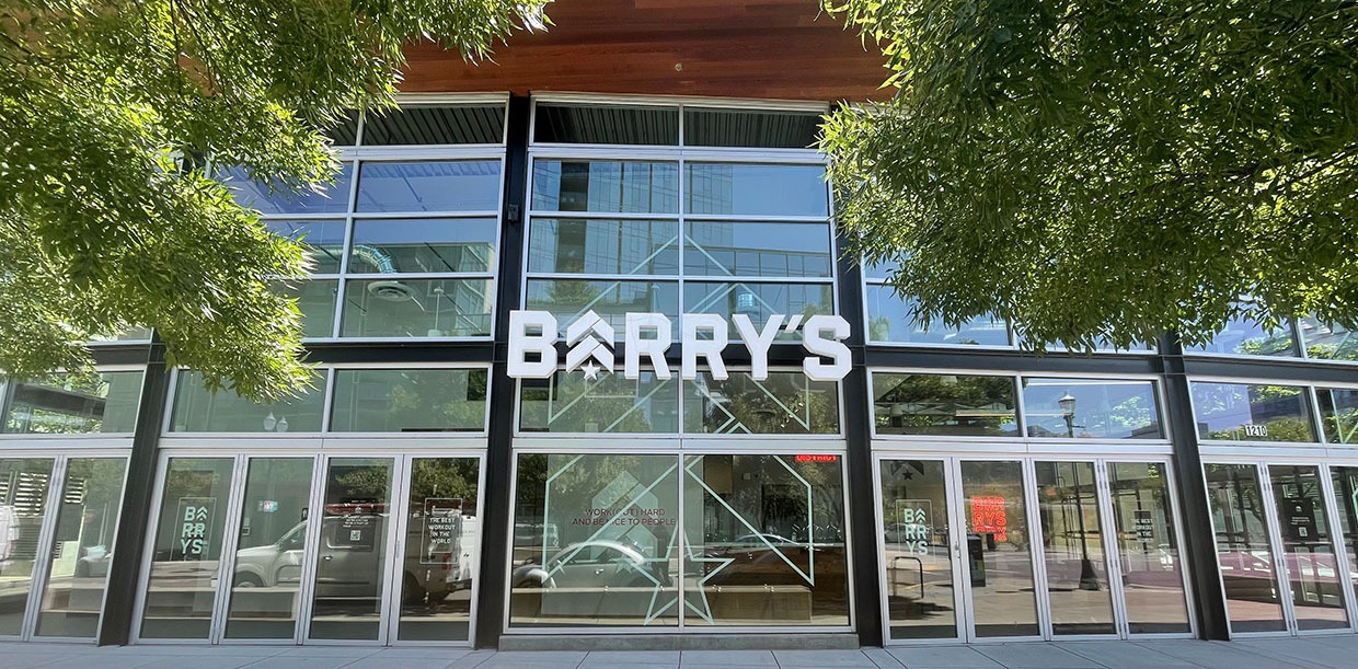 Exterior of Barry's Portland studio