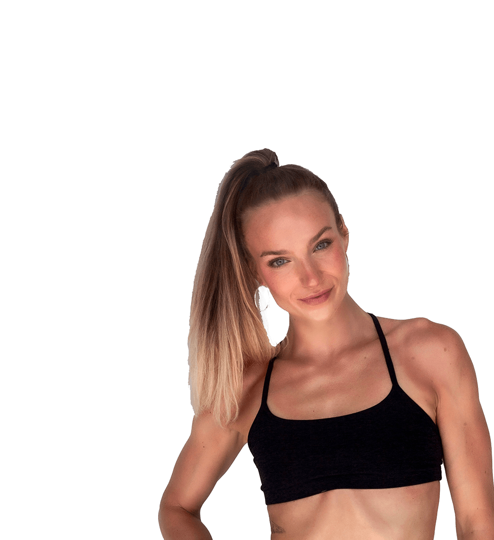 Barry's instructor standing confidently wearing a black top against a white background.