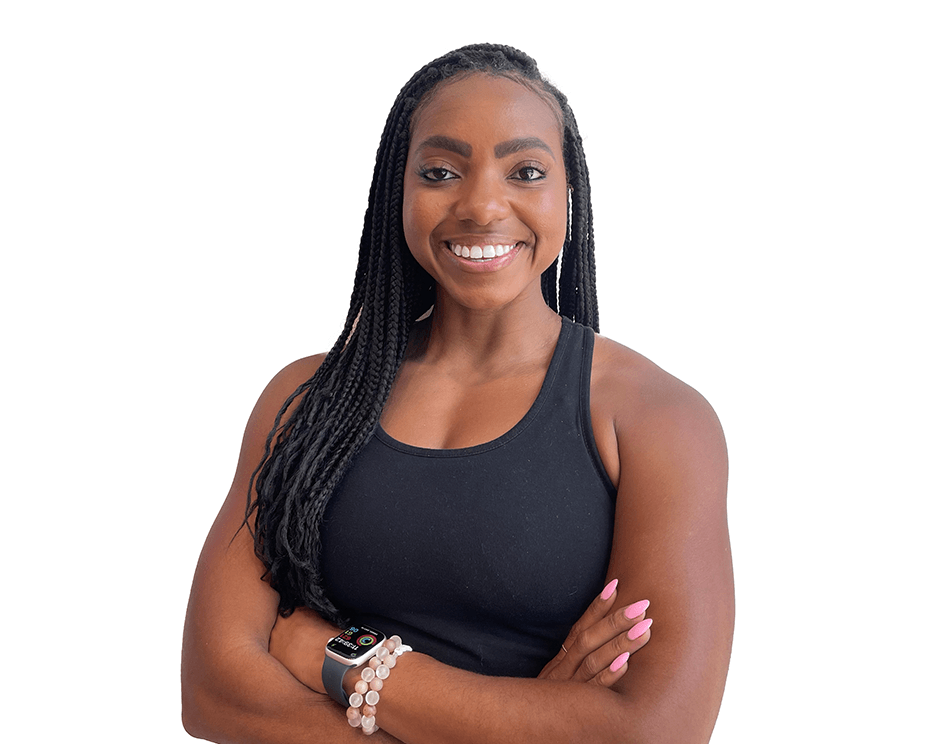 Barry's instructor standing confidently wearing a black top against a white background.