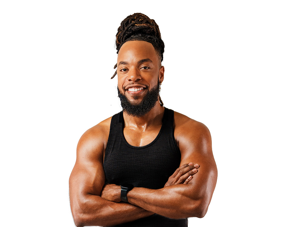 Barry's instructor standing confidently wearing a black top against a white background.